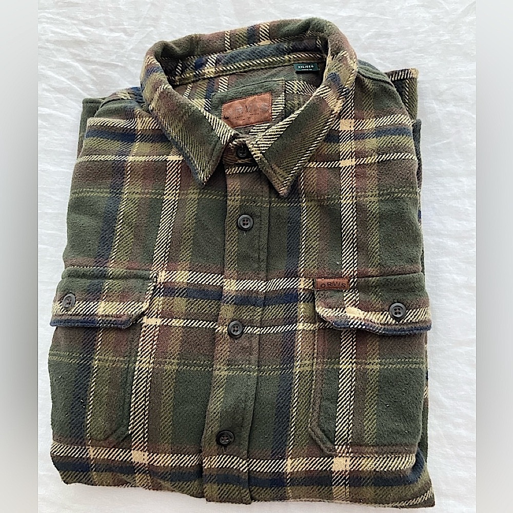 Orvis Green Plaid Casual Button Down Shirt